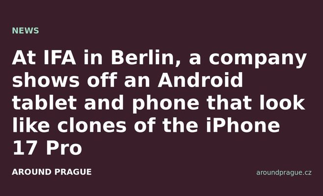 At IFA in Berlin, a company shows off an Android tablet and phone that look like clones of the iPhone 17 Pro