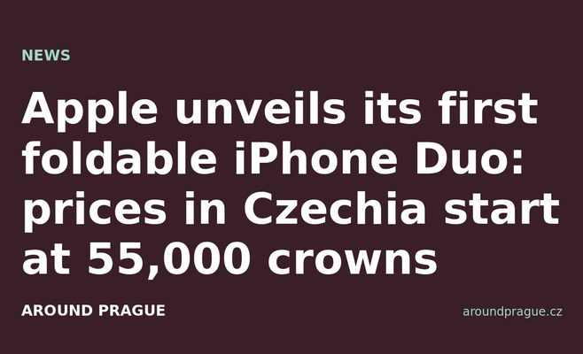 Apple unveils its first foldable iPhone Duo: prices in Czechia start at 55,000 crowns