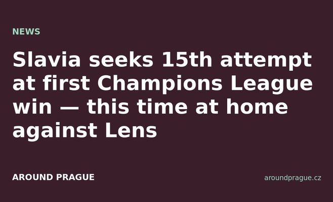Slavia seeks 15th attempt at first Champions League win — this time at home against Lens