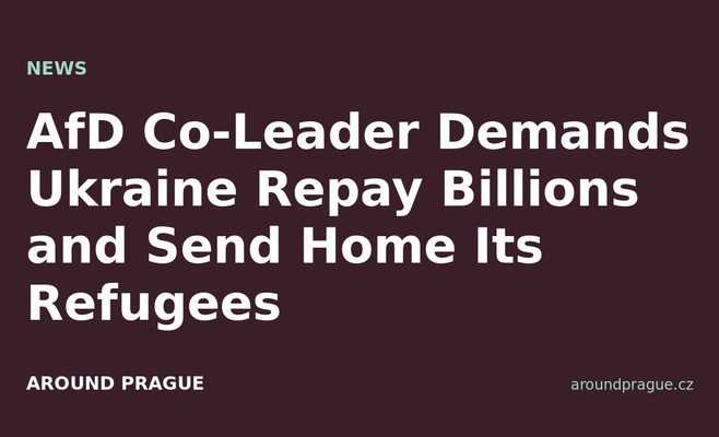 AfD Co-Leader Demands Ukraine Repay Billions and Send Home Its Refugees