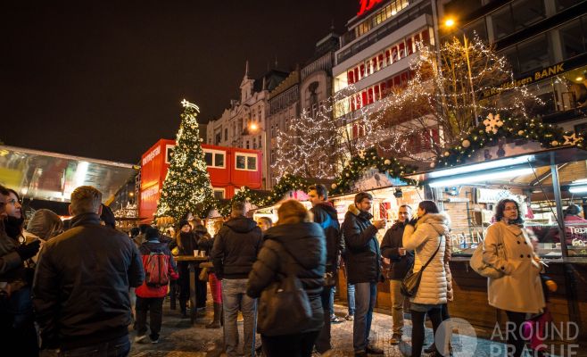 Рождественские рынки на Вацлавской площади