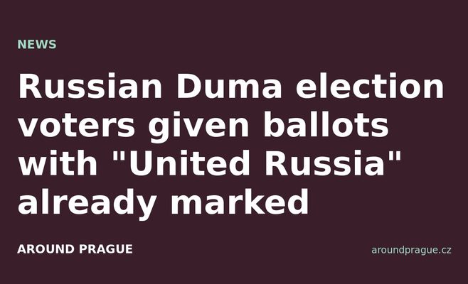 Russian Duma election voters given ballots with 