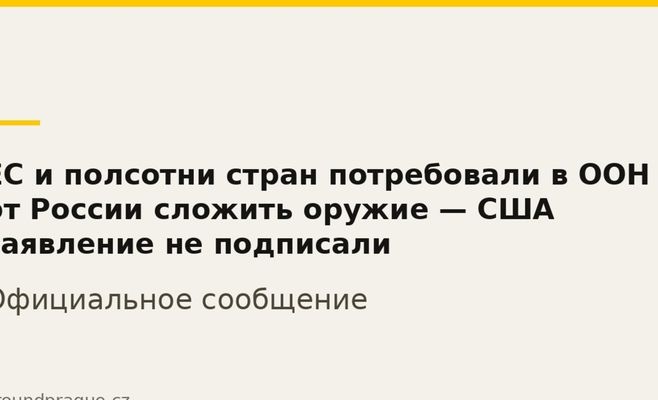 ЄС і півсотні країн вимагали в ООН від Росії скласти зброю — США заяву не підписали