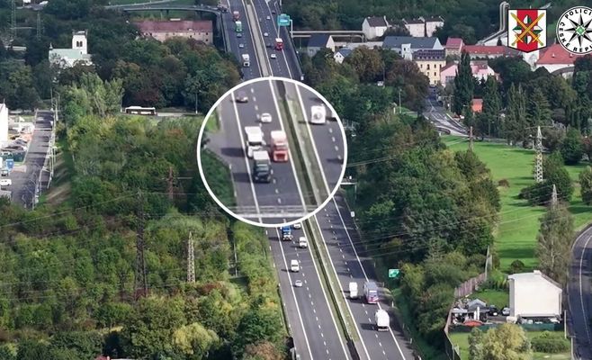Полиция проверила грузовики на автомагистрали D8 в Устецком крае