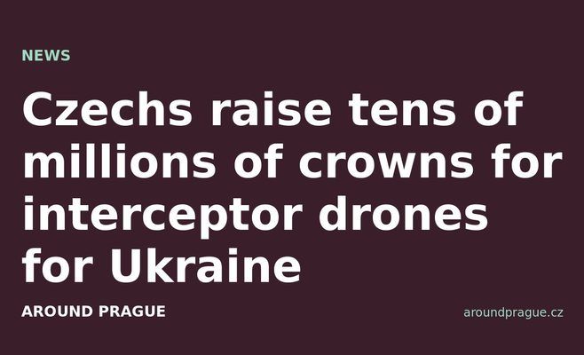 Czechs raise tens of millions of crowns for interceptor drones for Ukraine