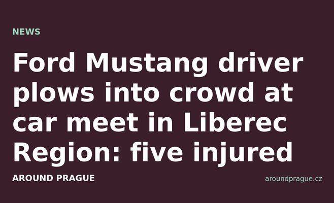 Ford Mustang driver plows into crowd at car meet in Liberec Region: five injured