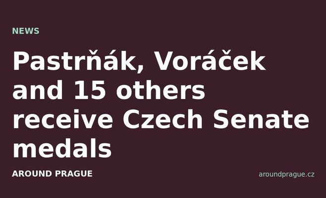 Pastrňák, Voráček and 15 others receive Czech Senate medals