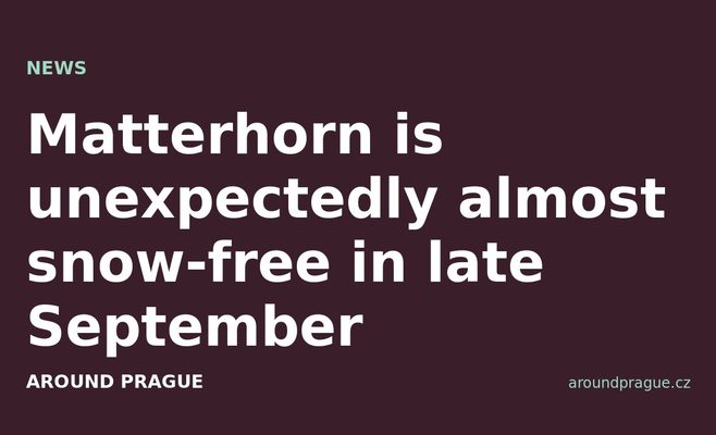 Matterhorn is unexpectedly almost snow-free in late September
