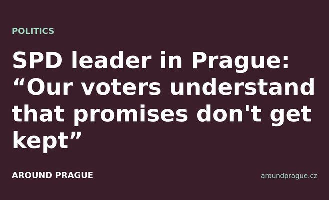 SPD leader in Prague: “Our voters understand that promises don't get kept”
