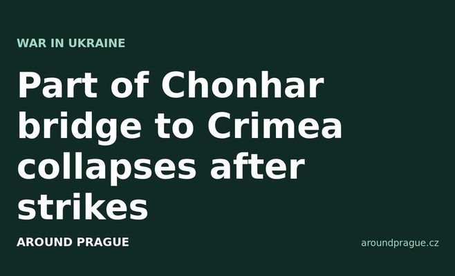 Part of Chonhar bridge to Crimea collapses after strikes
