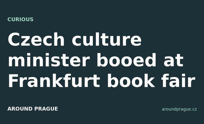 Czech culture minister booed at Frankfurt book fair