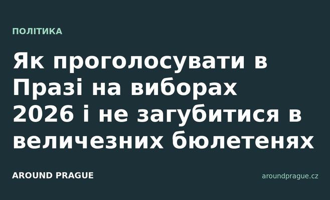 Як проголосувати в Празі на виборах 2026 і не загубитися в величезних бюлетенях