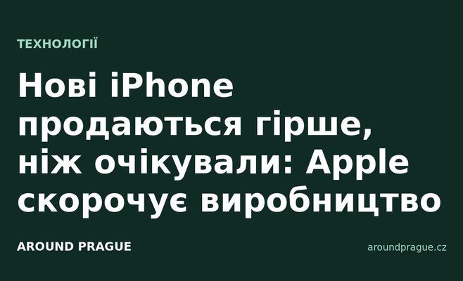 Нові iPhone продаються гірше, ніж очікували: Apple скорочує виробництво