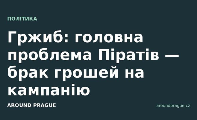 Гржиб: головна проблема Піратів — брак грошей на кампанію
