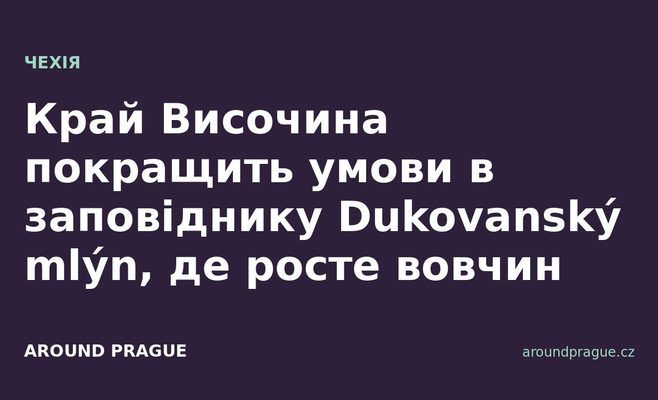 Край Височина покращить умови в заповіднику Dukovanský mlýn, де росте вовчин