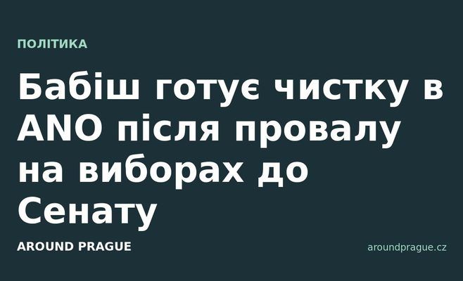 Бабіш готує чистку в ANO після провалу на виборах до Сенату