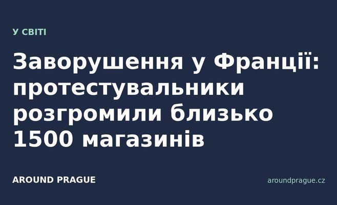 Заворушення у Франції: протестувальники розгромили близько 1500 магазинів