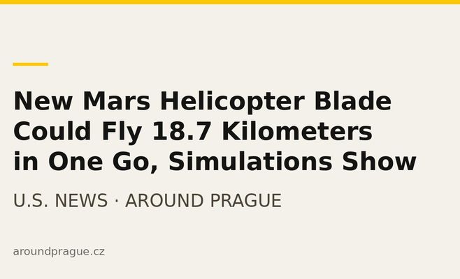 New Mars Helicopter Blade Could Fly 18.7 Kilometers in One Go, Simulations Show