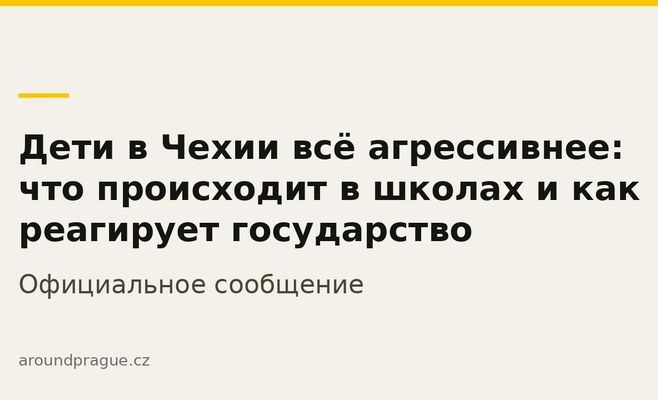 Дети в Чехии всё агрессивнее: что происходит в школах и как реагирует государство
