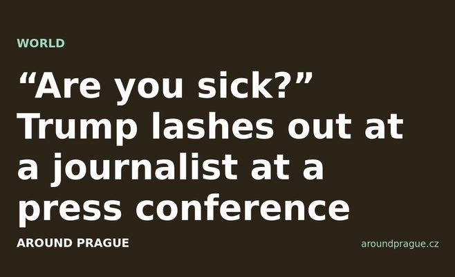 “Are you sick?” Trump lashes out at a journalist at a press conference