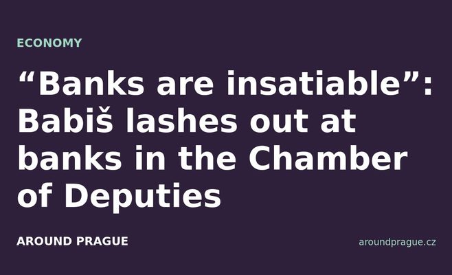 “Banks are insatiable”: Babiš lashes out at banks in the Chamber of Deputies