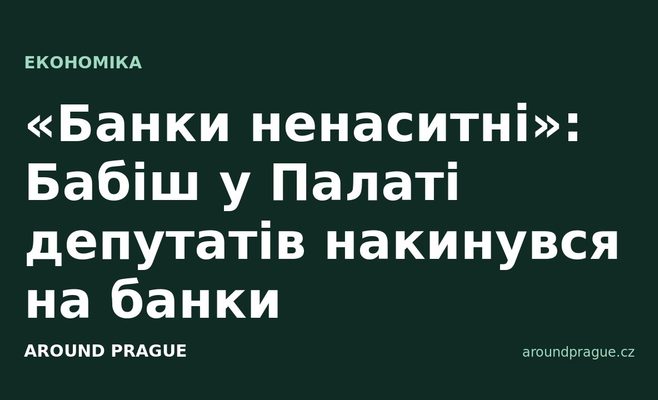 «Банки ненаситні»: Бабіш у Палаті депутатів накинувся на банки