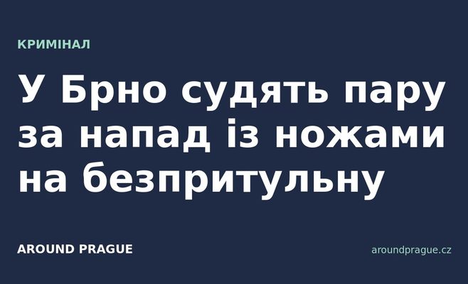 У Брно судять пару за напад із ножами на безпритульну