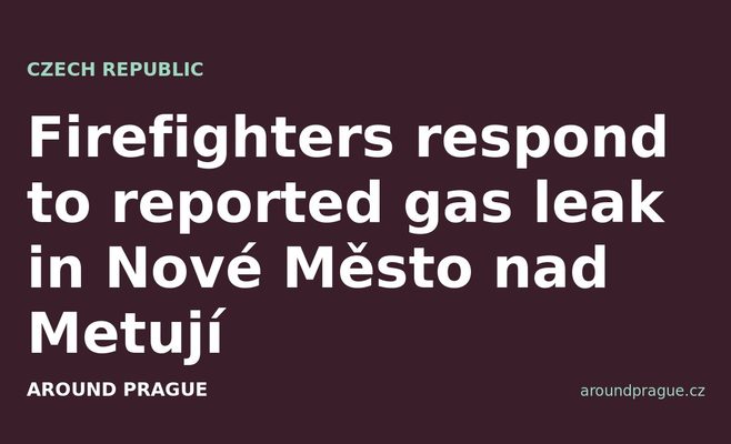 Firefighters respond to reported gas leak in Nové Město nad Metují