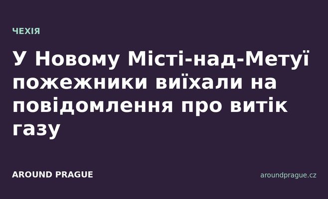 У Новому Місті-над-Метуї пожежники виїхали на повідомлення про витік газу
