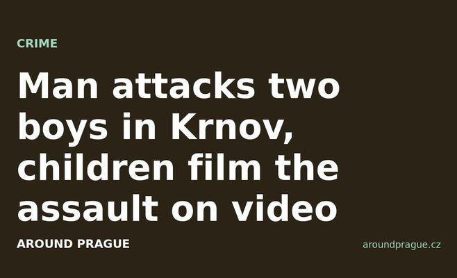 Man attacks two boys in Krnov, children film the assault on video