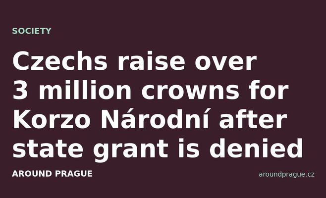 Czechs raise over 3 million crowns for Korzo Národní after state grant is denied