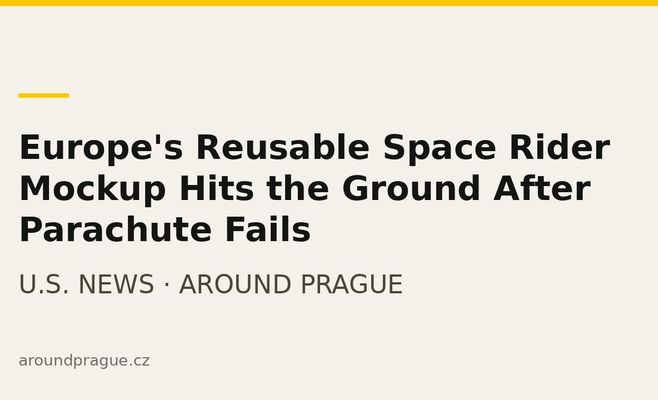 Europe's Reusable Space Rider Mockup Hits the Ground After Parachute Fails