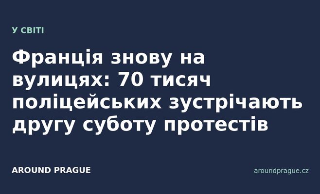 Франція знову на вулицях: 70 тисяч поліцейських зустрічають другу суботу протестів