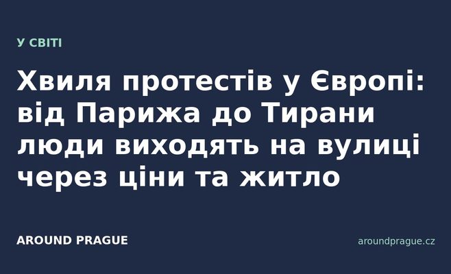 Хвиля протестів у Європі: від Парижа до Тирани люди виходять на вулиці через ціни та житло