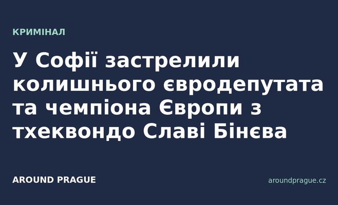 У Софії застрелили колишнього євродепутата та чемпіона Європи з тхеквондо Славі Бінєва