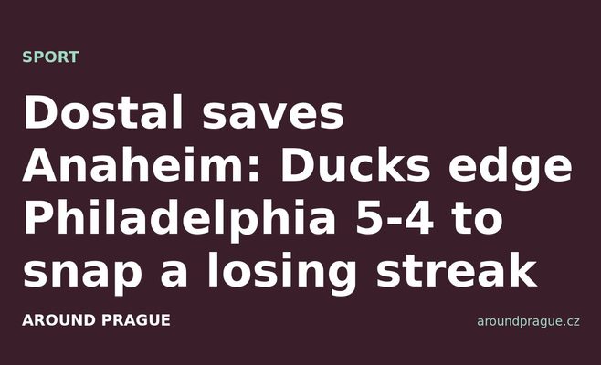 Dostal saves Anaheim: Ducks edge Philadelphia 5-4 to snap a losing streak