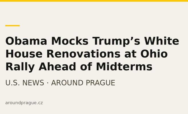 Obama Mocks Trump’s White House Renovations at Ohio Rally Ahead of Midterms