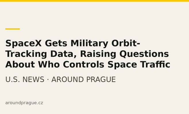 SpaceX Gets Military Orbit-Tracking Data, Raising Questions About Who Controls Space Traffic