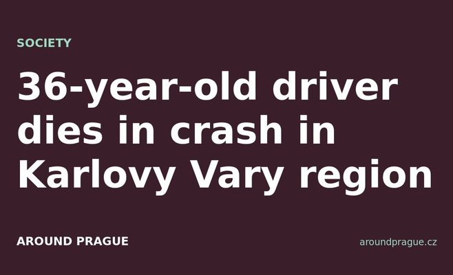 36-year-old driver dies in crash in Karlovy Vary region