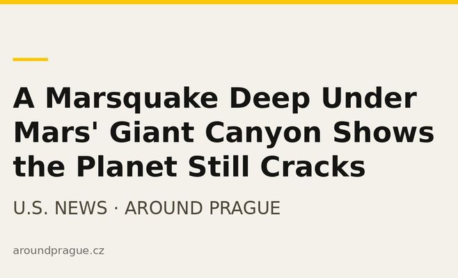 A Marsquake Deep Under Mars' Giant Canyon Shows the Planet Still Cracks