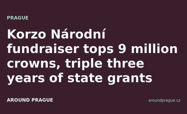 Korzo Národní fundraiser tops 9 million crowns, triple three years of state grants