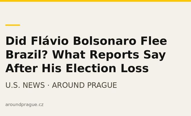 Did Flávio Bolsonaro Flee Brazil? What Reports Say After His Election Loss