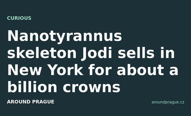 Nanotyrannus skeleton Jodi sells in New York for about a billion crowns