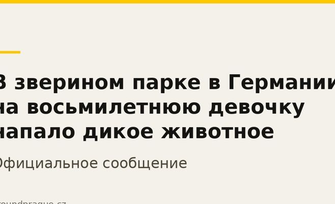 В зверином парке в Германии на восьмилетнюю девочку напало дикое животное