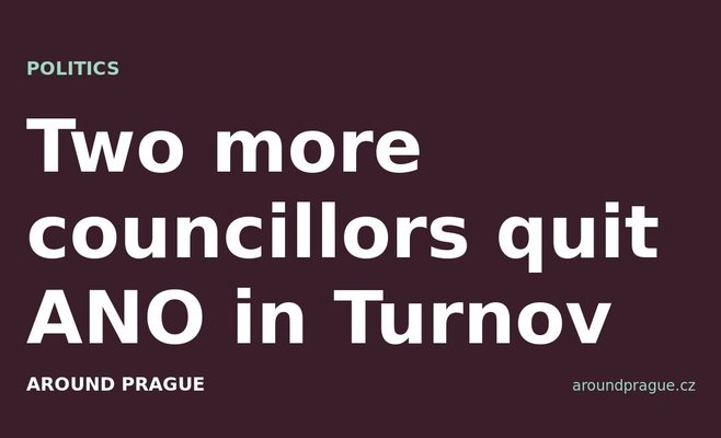 Two more councillors quit ANO in Turnov