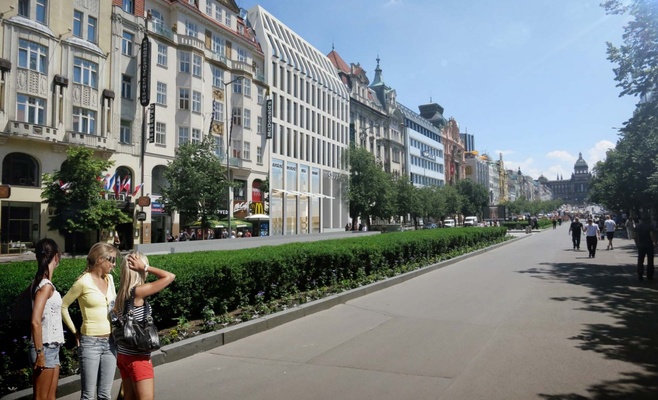 Фото: В центре Праги сносят старые дома для строительства нового торгово-административного центра