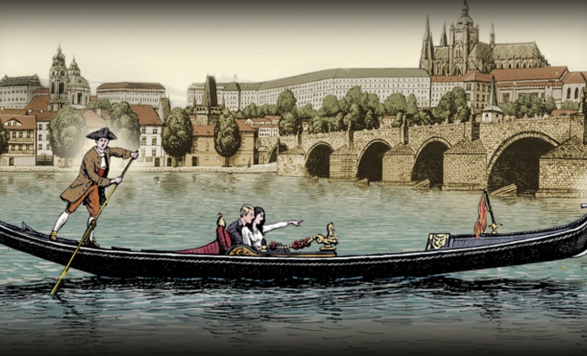 Валентинское катание на венецианской гондоле