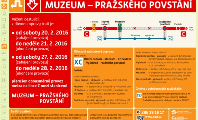 В Праге будет временно закрыто метро