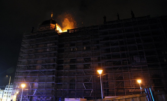 Ущерб от пожара в здании Национального музея составил 10 миллионов крон