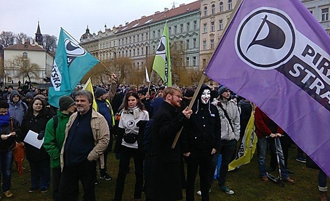 В Праге состоялась демонстрация за свободный интернет